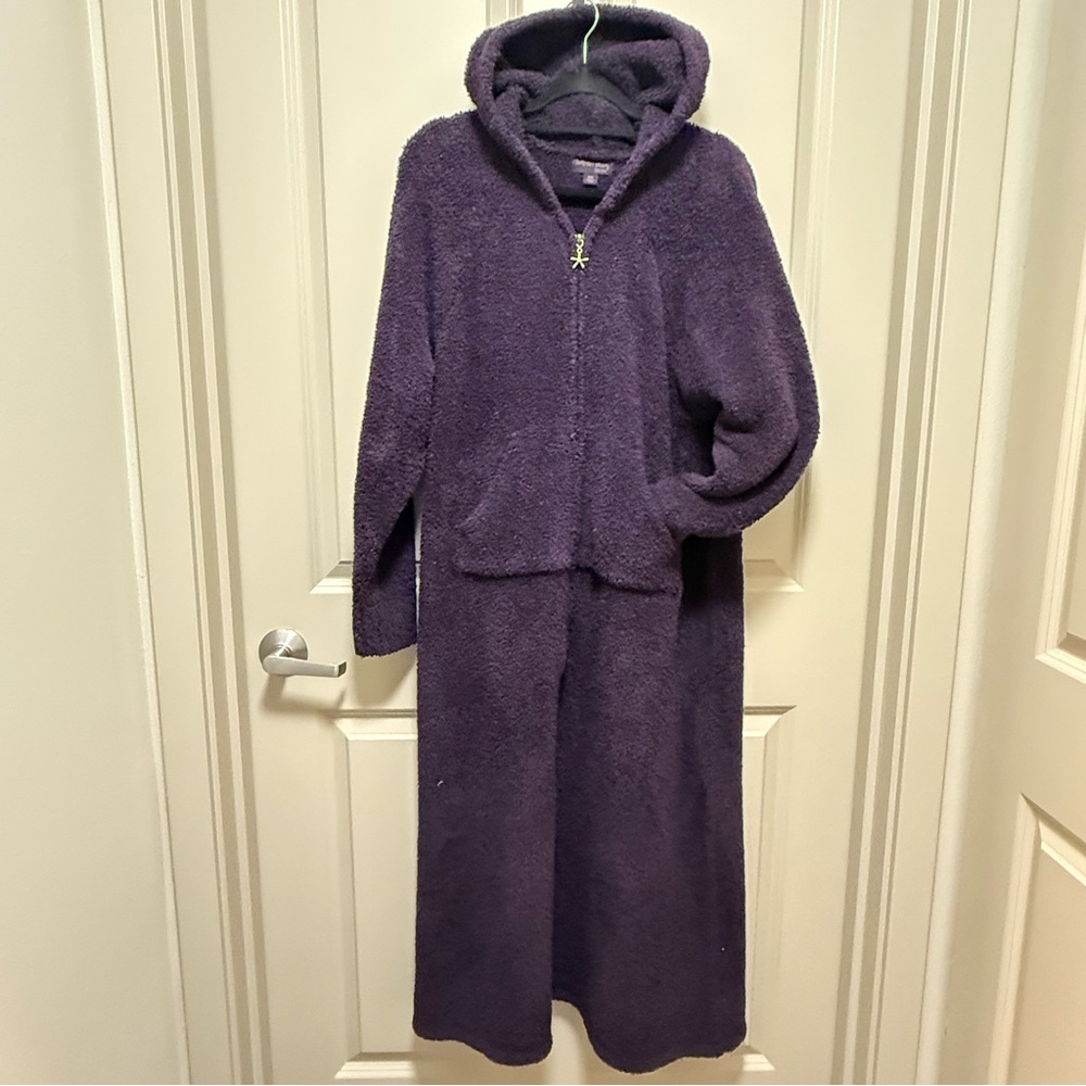 Barefoot Dreams Deep Purple Fleece Jacket - Picture 2 of 6